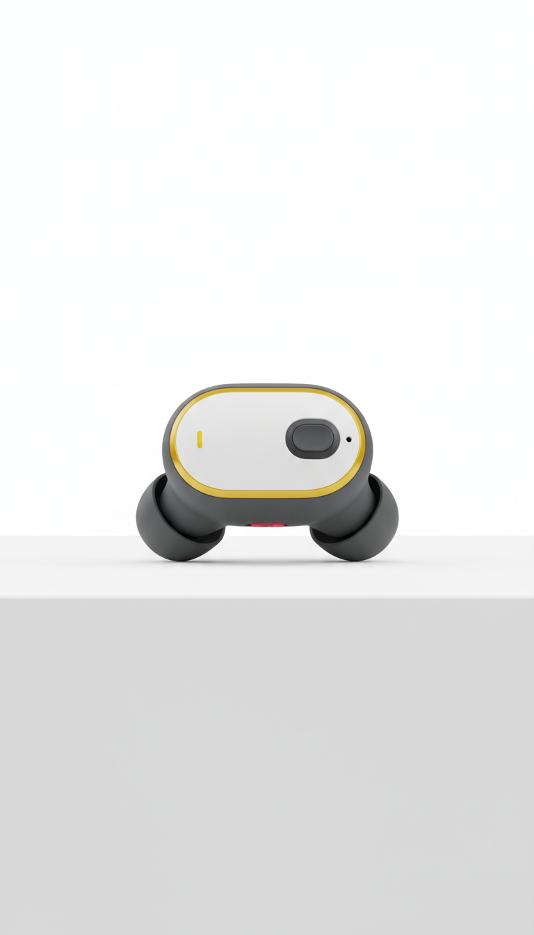 Wireless earbuds with matte metal accents