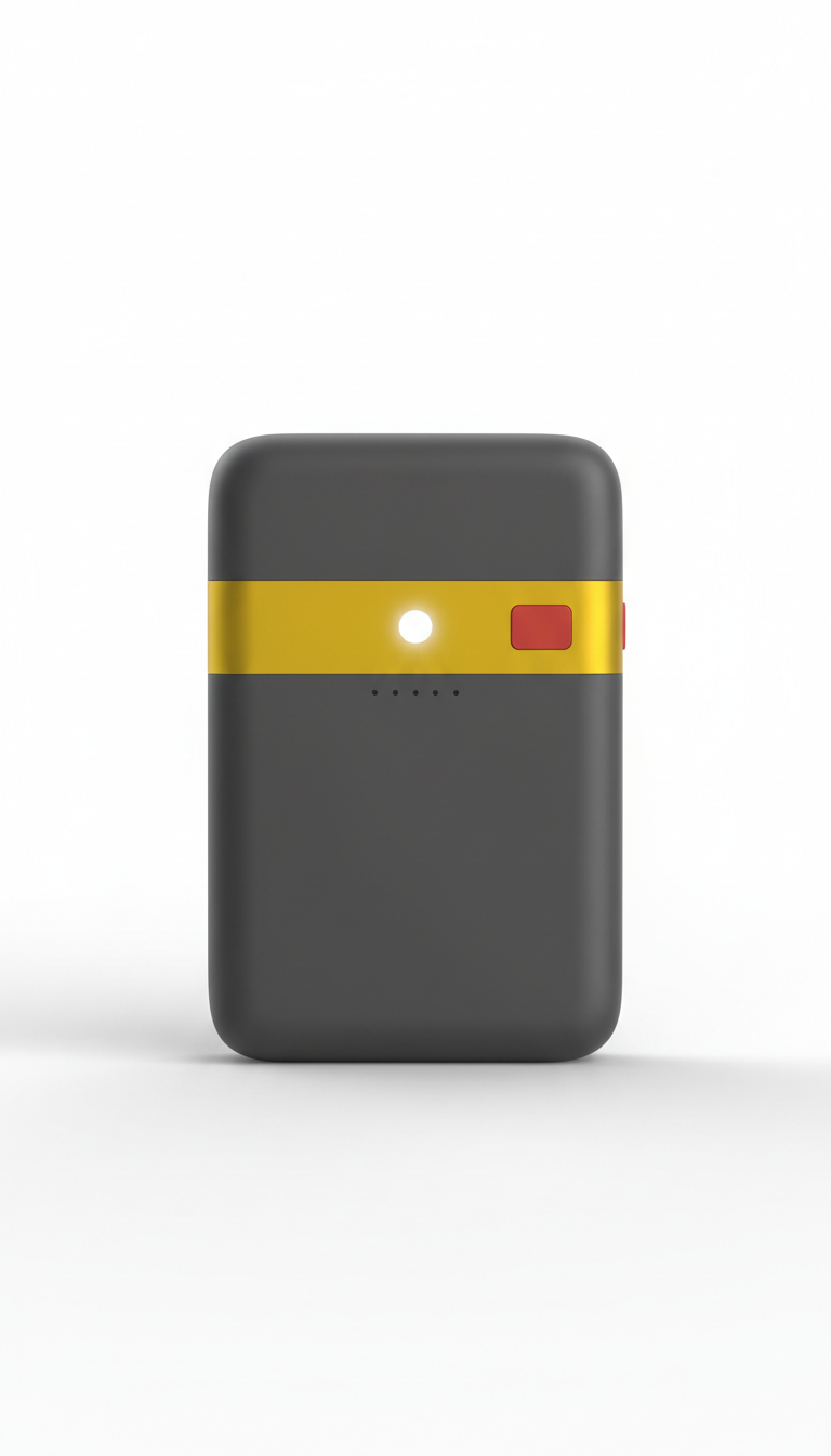 Portable power bank with geometric shell